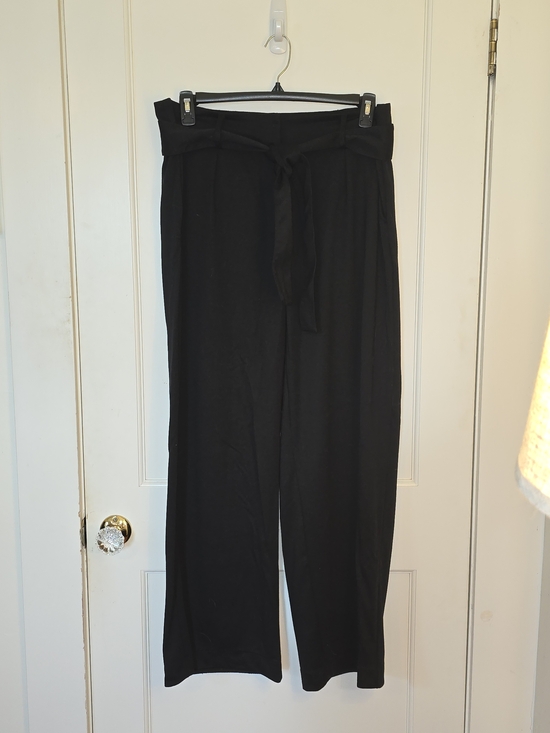 Liz Claiborne Pants - Liz Claiborne Black Paperbag Wide-Leg Tie Pants 16